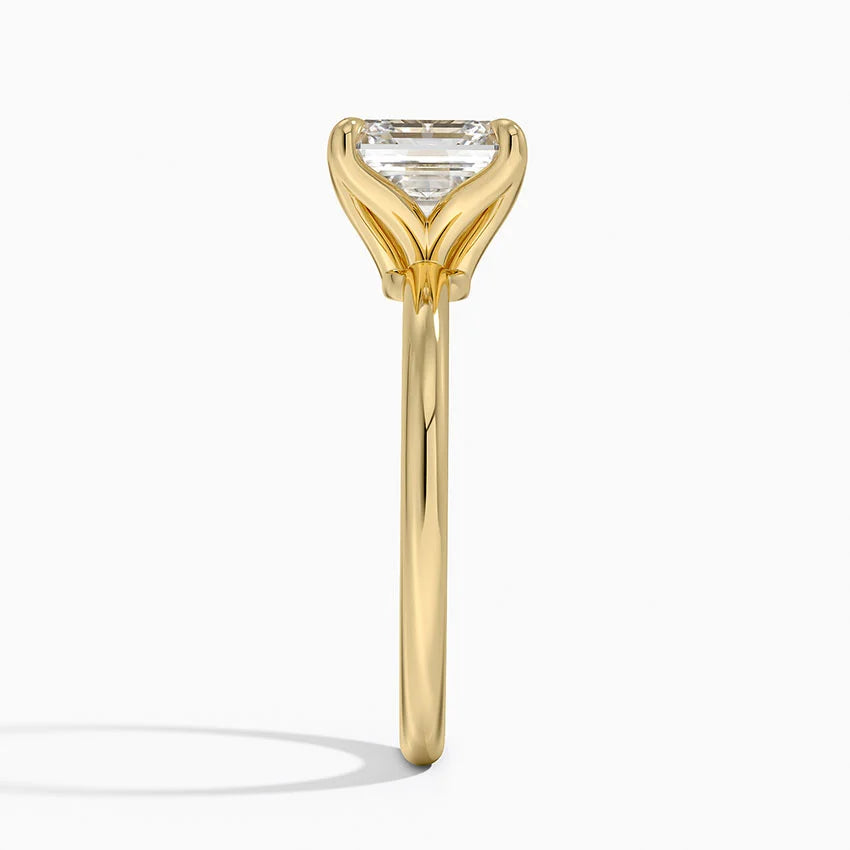 2.00 Karat F-VS Asscher Tektaş Laboratuvar Pırlanta Yüzük 18K - Bold Diamonds