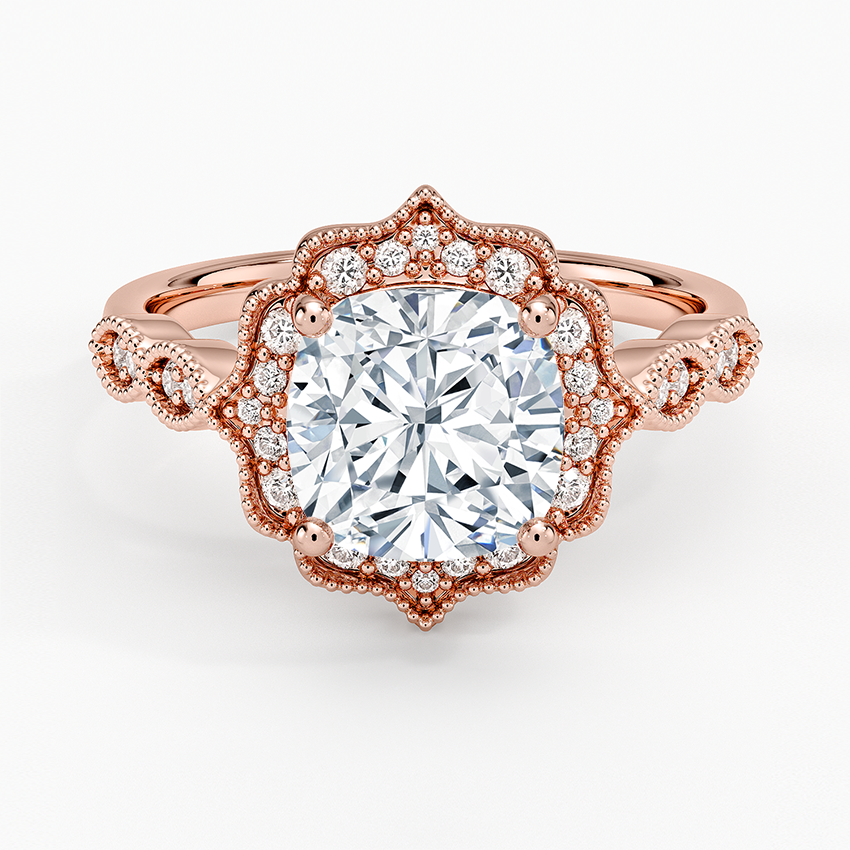 2,20 Karat Cushion Halo Tasarım Tektaş Laboratuvar Pırlanta Yüzük 18K - Radiara - Bold Diamonds