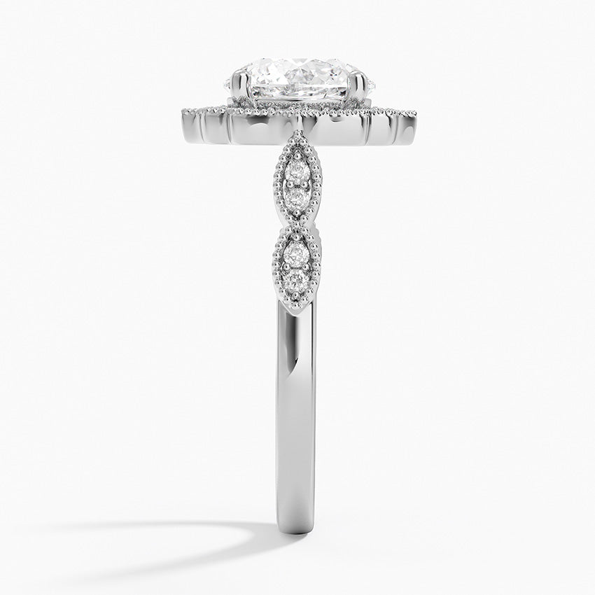 2,20 Karat Halo Tasarım Tektaş Laboratuvar Pırlanta Yüzük 18K -Radiara - Bold Diamonds