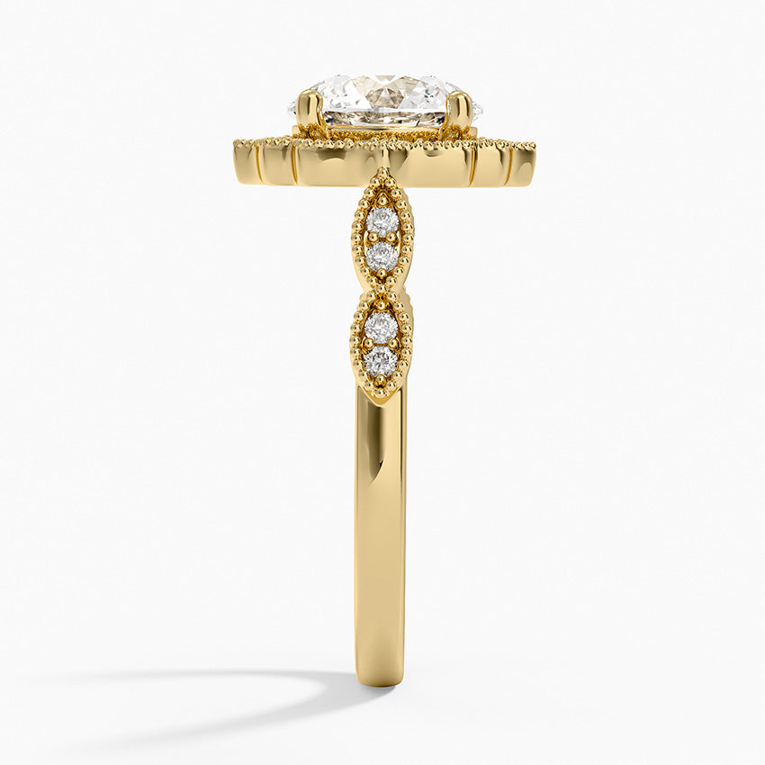 2,20 Karat Halo Tasarım Tektaş Laboratuvar Pırlanta Yüzük 18K -Radiara - Bold Diamonds