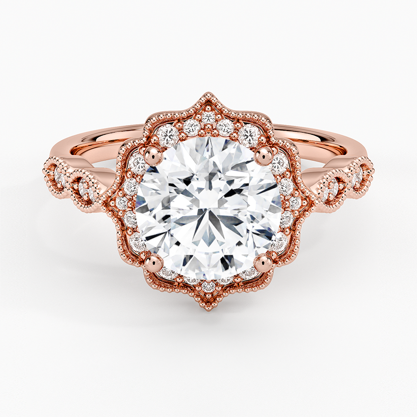 2,20 Karat Halo Tasarım Tektaş Laboratuvar Pırlanta Yüzük 18K -Radiara - Bold Diamonds