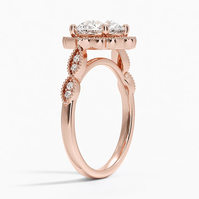 2,20 Karat Halo Tasarım Tektaş Laboratuvar Pırlanta Yüzük 18K -Radiara - Bold Diamonds