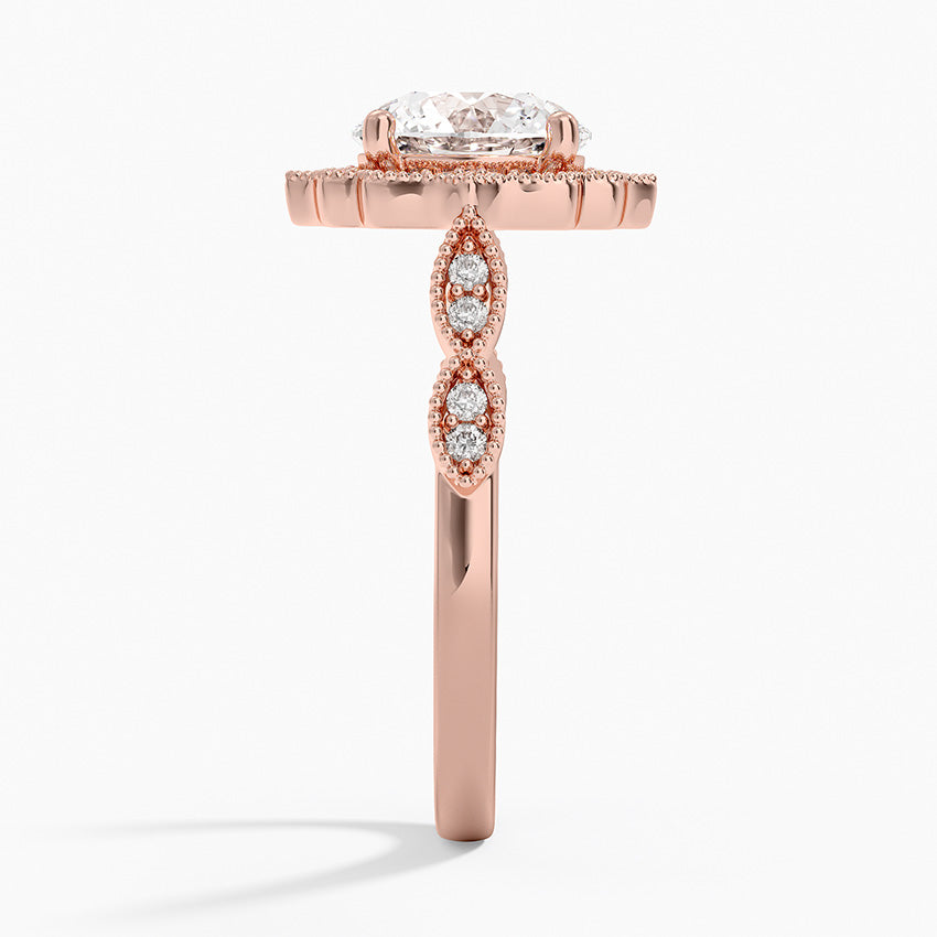 2,20 Karat Halo Tasarım Tektaş Laboratuvar Pırlanta Yüzük 18K -Radiara - Bold Diamonds