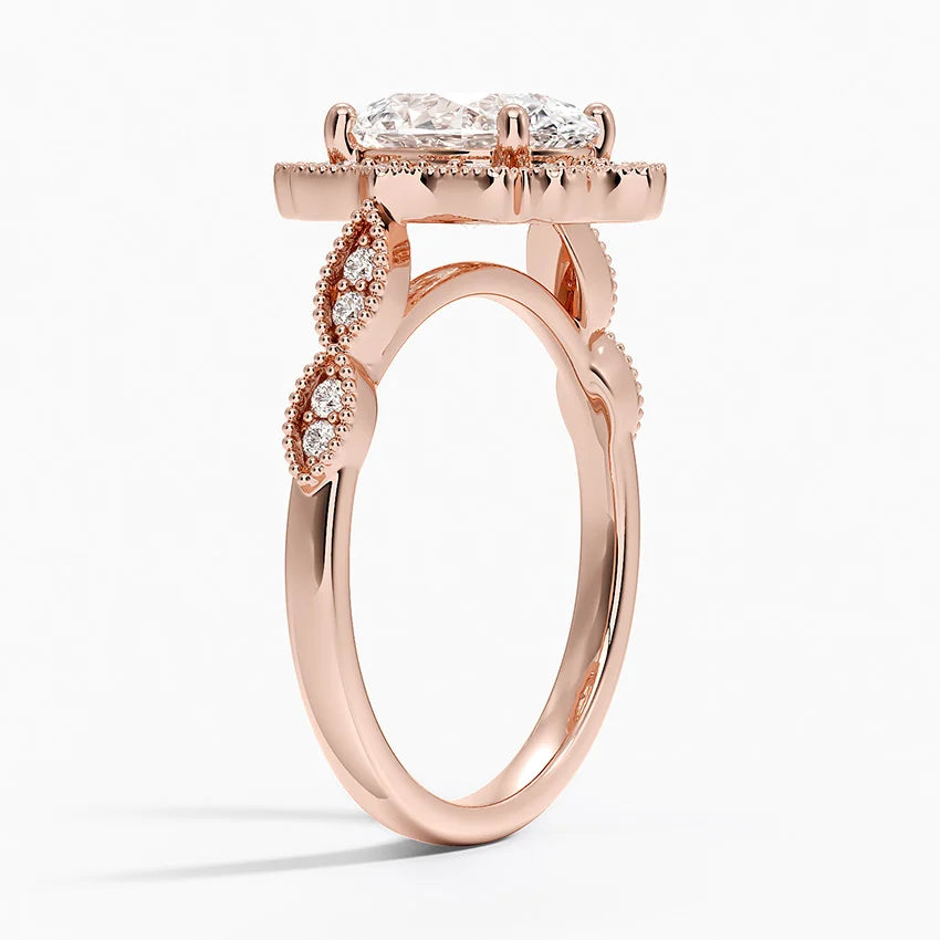 2,20 Karat Oval Halo Tasarım Tektaş Laboratuvar Pırlanta Yüzük 18K -Radiara - Bold Diamonds