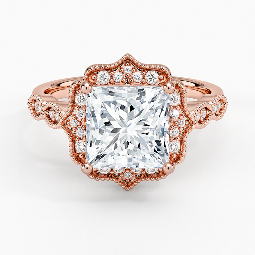 2,20 Karat Prenses Halo Tasarım Tektaş Laboratuvar Pırlanta Yüzük 18K -Radiara - Bold Diamonds