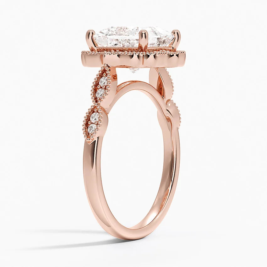 2,20 Karat Prenses Halo Tasarım Tektaş Laboratuvar Pırlanta Yüzük 18K -Radiara - Bold Diamonds