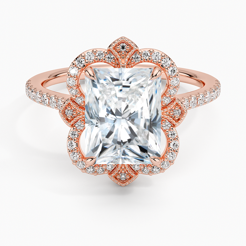 2,20 Karat Radiant Halo Tasarım Tektaş Laboratuvar Pırlanta Yüzük 18K -Coronna - Bold Diamonds
