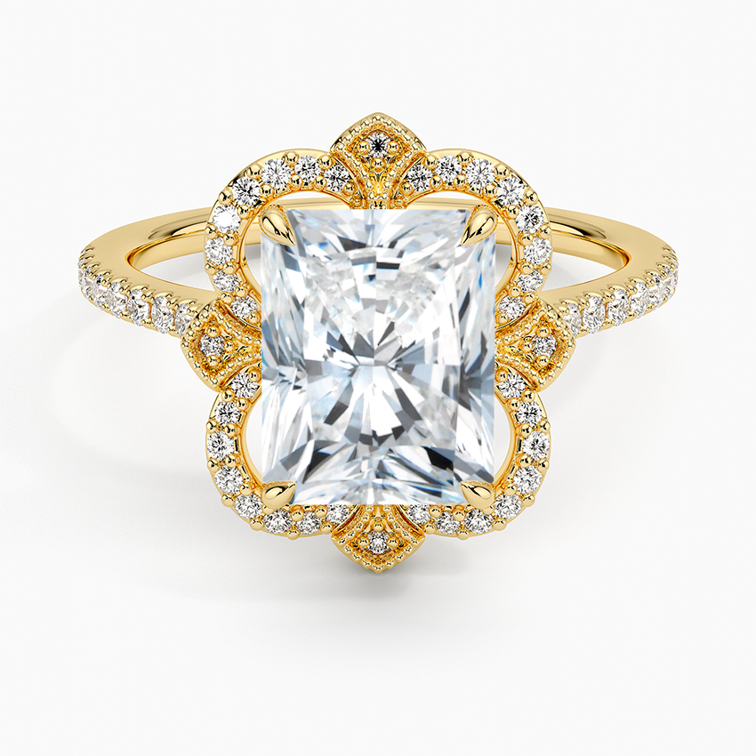 2,20 Karat Radiant Halo Tasarım Tektaş Laboratuvar Pırlanta Yüzük 18K -Coronna - Bold Diamonds