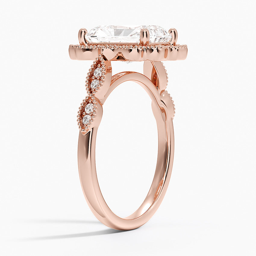 2,20 Karat Radiant Halo Tasarım Tektaş Laboratuvar Pırlanta Yüzük 18K -Radiara - Bold Diamonds