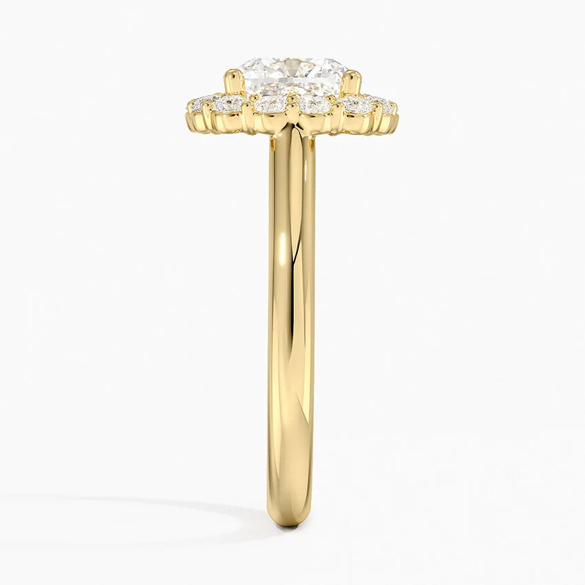 2.25 Karat Cushion Halo Tasarım Tektaş Laboratuvar Pırlanta Yüzük 18K -Illumina - Bold Diamonds