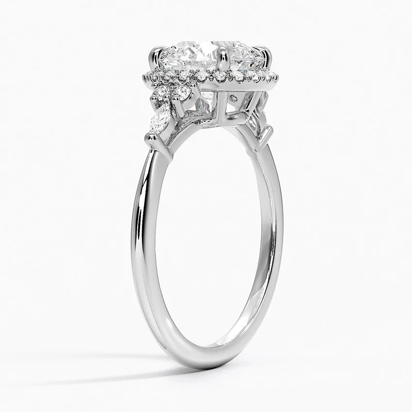 2.25 Karat Halo Tasarım Tektaş Laboratuvar Pırlanta Yüzük 18K -Amara - Bold Diamonds
