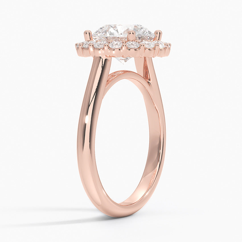 2.25 Karat Halo Tasarım Tektaş Laboratuvar Pırlanta Yüzük 18K -Illumina - Bold Diamonds