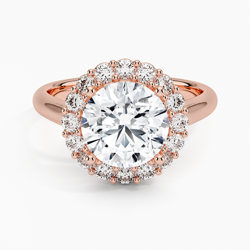 2.25 Karat Halo Tasarım Tektaş Laboratuvar Pırlanta Yüzük 18K -Illumina - Bold Diamonds