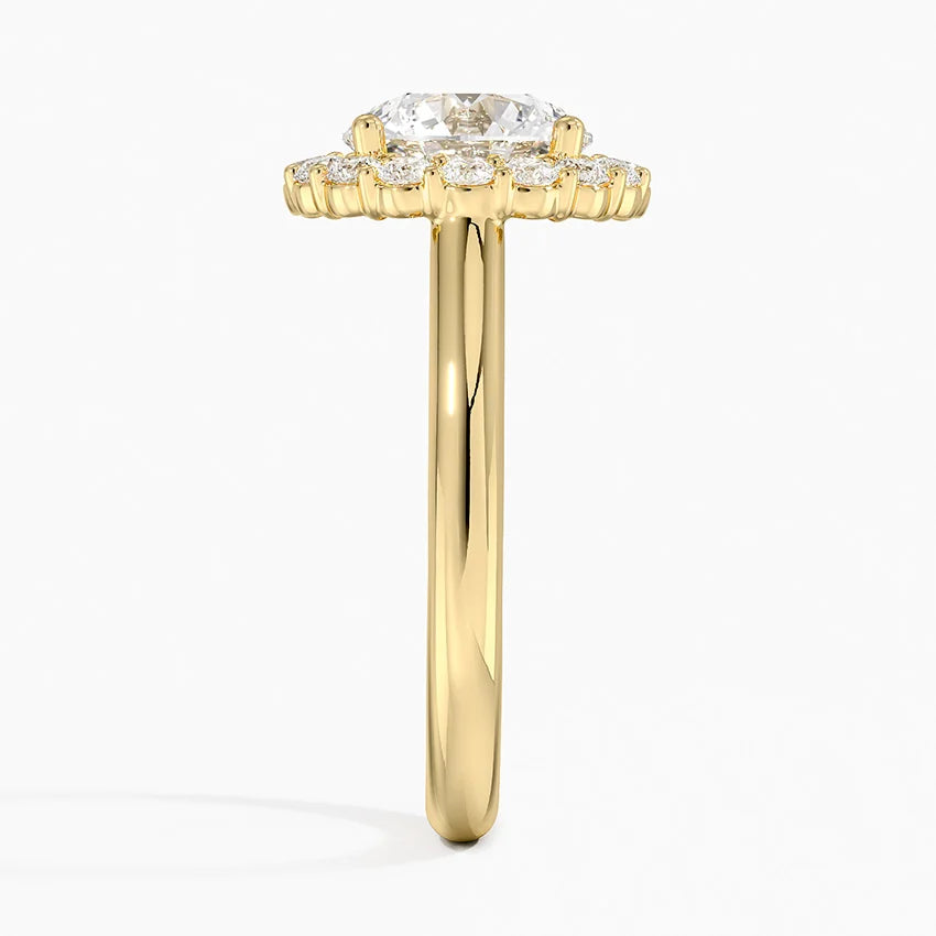 2.25 Karat Halo Tasarım Tektaş Laboratuvar Pırlanta Yüzük 18K -Illumina - Bold Diamonds