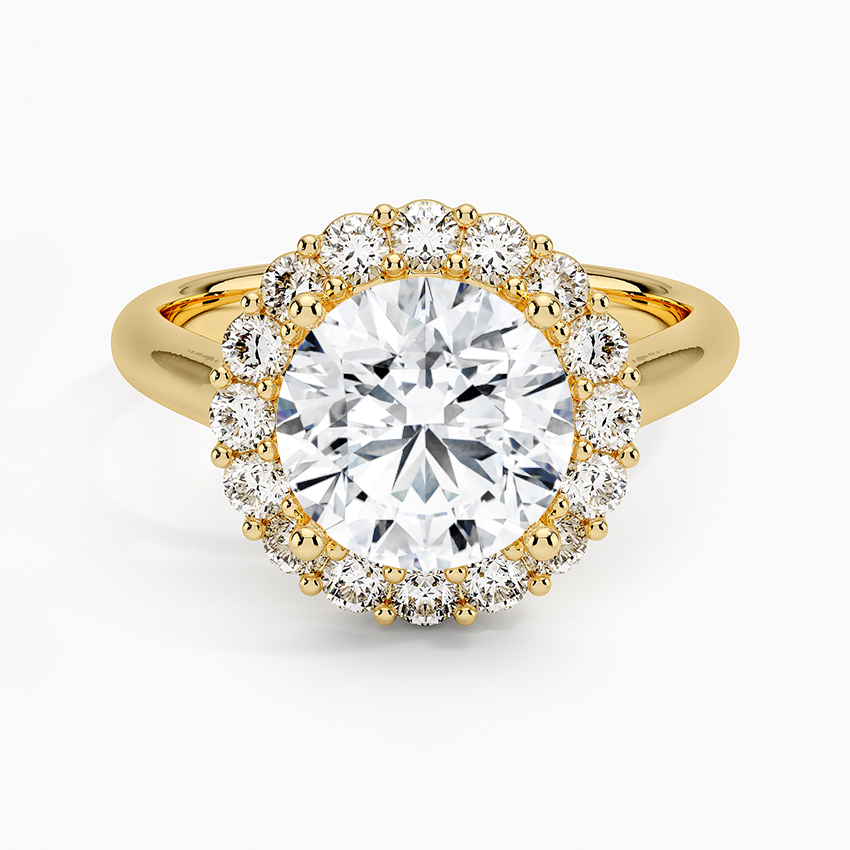 2.25 Karat Halo Tasarım Tektaş Laboratuvar Pırlanta Yüzük 18K -Illumina - Bold Diamonds
