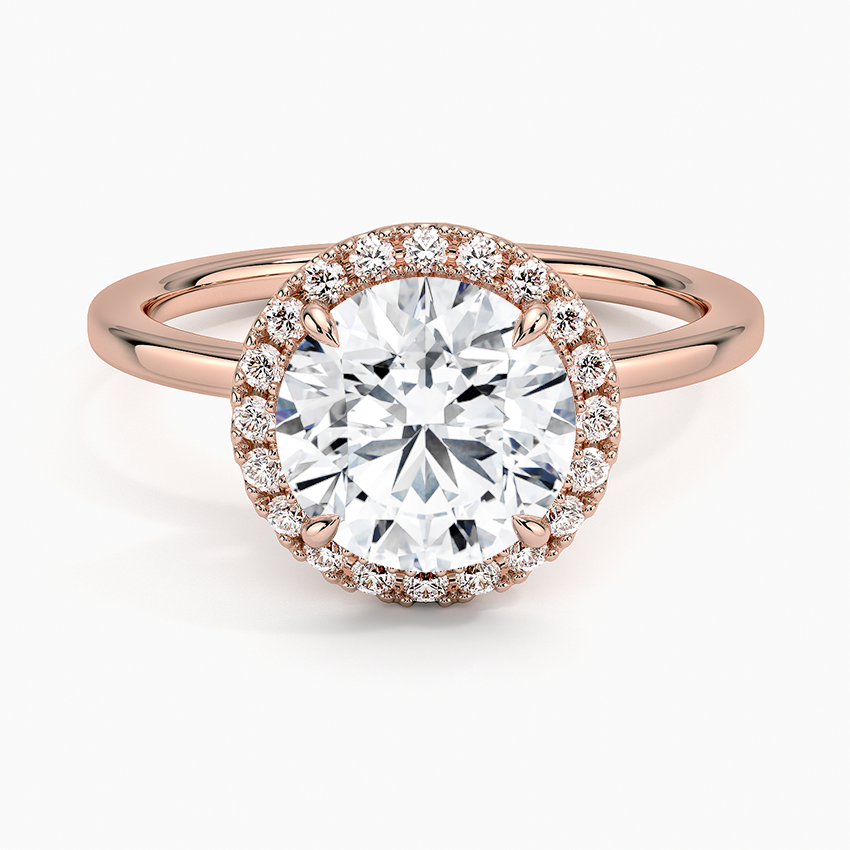 1,25 Karat Oval Halo Tasarım Tektaş Laboratuvar Pırlanta Yüzük 18K -Ophelia - Bold Diamonds