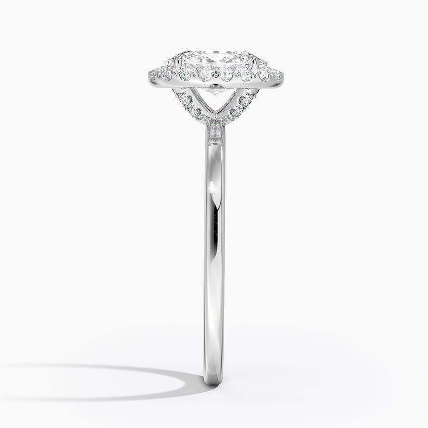 2.25 Karat Oval Halo Tasarım Tektaş Laboratuvar Pırlanta Yüzük 18K -Ophelia - Bold Diamonds