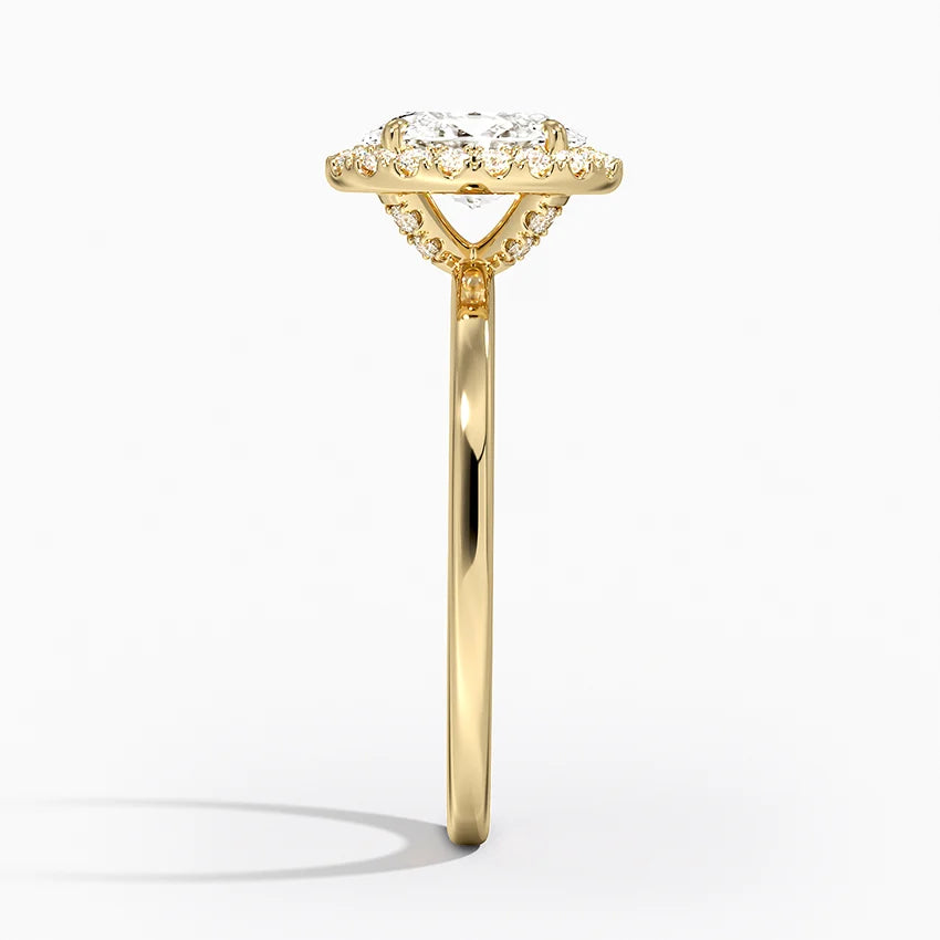 2.25 Karat Oval Halo Tasarım Tektaş Laboratuvar Pırlanta Yüzük 18K -Ophelia - Bold Diamonds