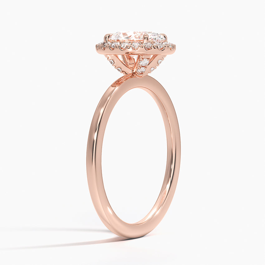 2.25 Karat Oval Halo Tasarım Tektaş Laboratuvar Pırlanta Yüzük 18K -Ophelia - Bold Diamonds