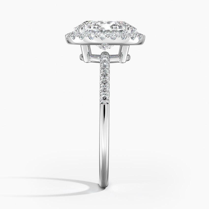 2.25 Karat Oval Halo Tasarım Tektaş Laboratuvar Pırlanta Yüzük 18K -Valora - Bold Diamonds