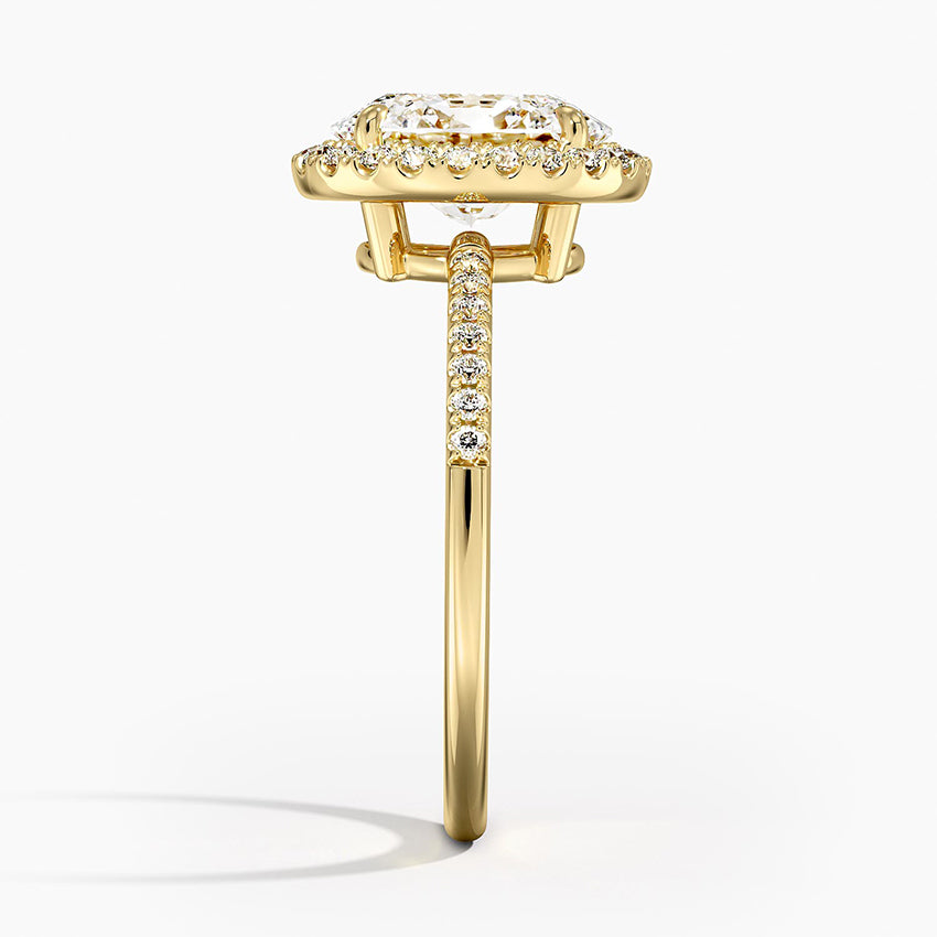 2.25 Karat Oval Halo Tasarım Tektaş Laboratuvar Pırlanta Yüzük 18K -Valora - Bold Diamonds