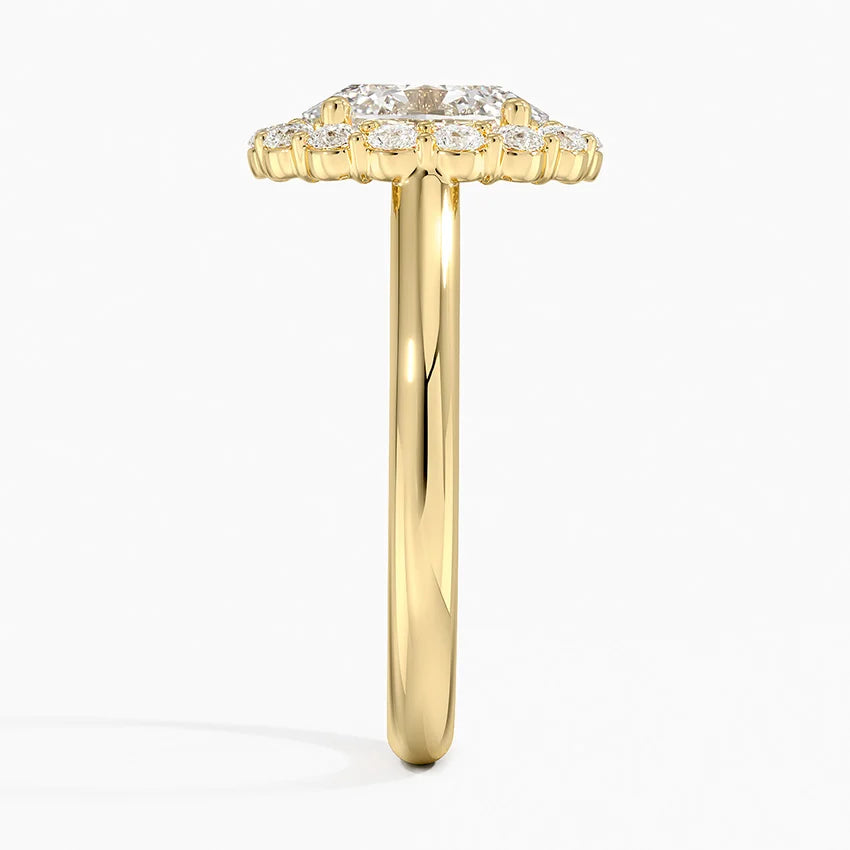 2.25 Karat Oval Halo Tasarım Tektaş Laboratuvar Pırlanta Yüzük -Illumina - Bold Diamonds