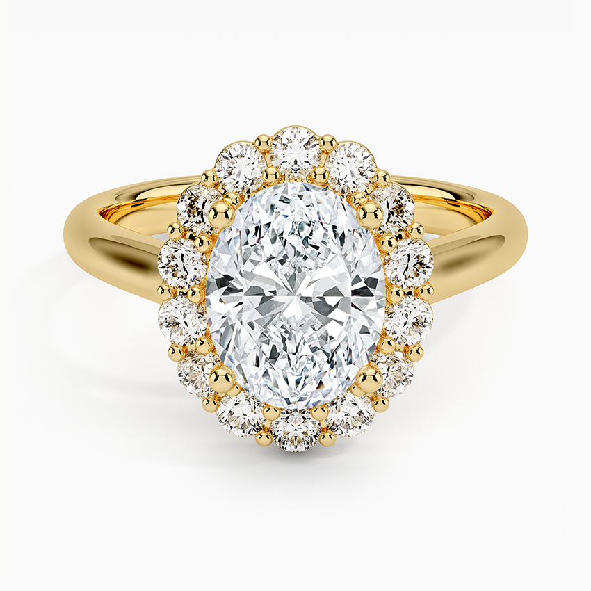 2.25 Karat Oval Halo Tasarım Tektaş Laboratuvar Pırlanta Yüzük -Illumina - Bold Diamonds