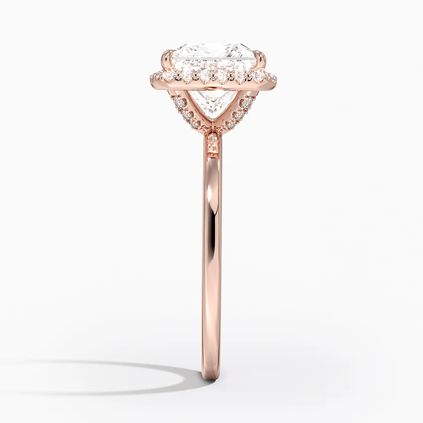 2.25 Karat Prenses Halo Tasarım Tektaş Laboratuvar Pırlanta Yüzük 18K -Ophelia - Bold Diamonds