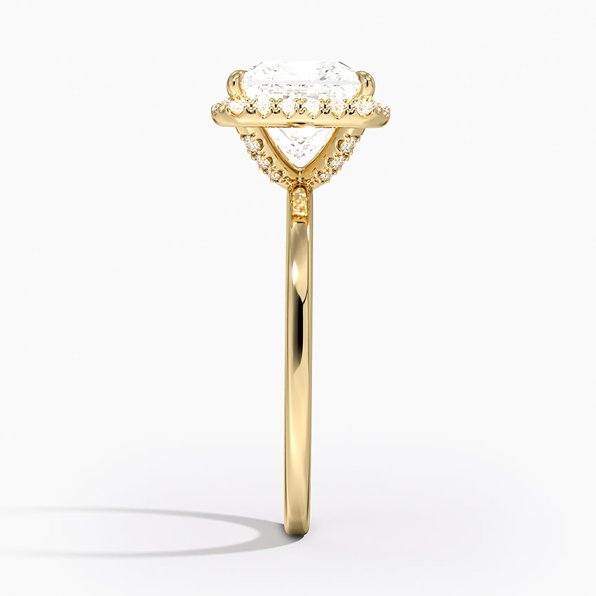 2.25 Karat Prenses Halo Tasarım Tektaş Laboratuvar Pırlanta Yüzük 18K -Ophelia - Bold Diamonds