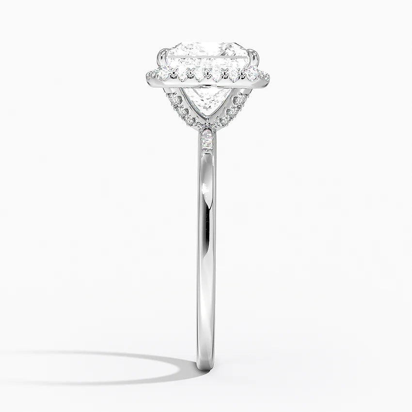 2.25 Karat Prenses Halo Tasarım Tektaş Laboratuvar Pırlanta Yüzük 18K -Ophelia - Bold Diamonds