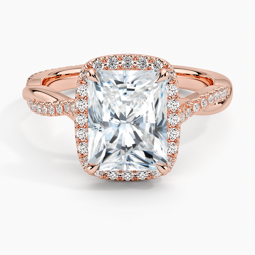 2.25 Karat Radiant Halo Tasarım Tektaş Laboratuvar Pırlanta Yüzük 18K -Diamora - Bold Diamonds