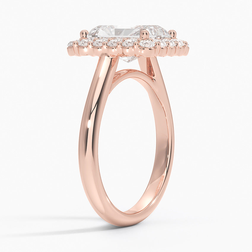 2.25 Karat Radiant Halo Tasarım Tektaş Laboratuvar Pırlanta Yüzük 18K -Illumina - Bold Diamonds