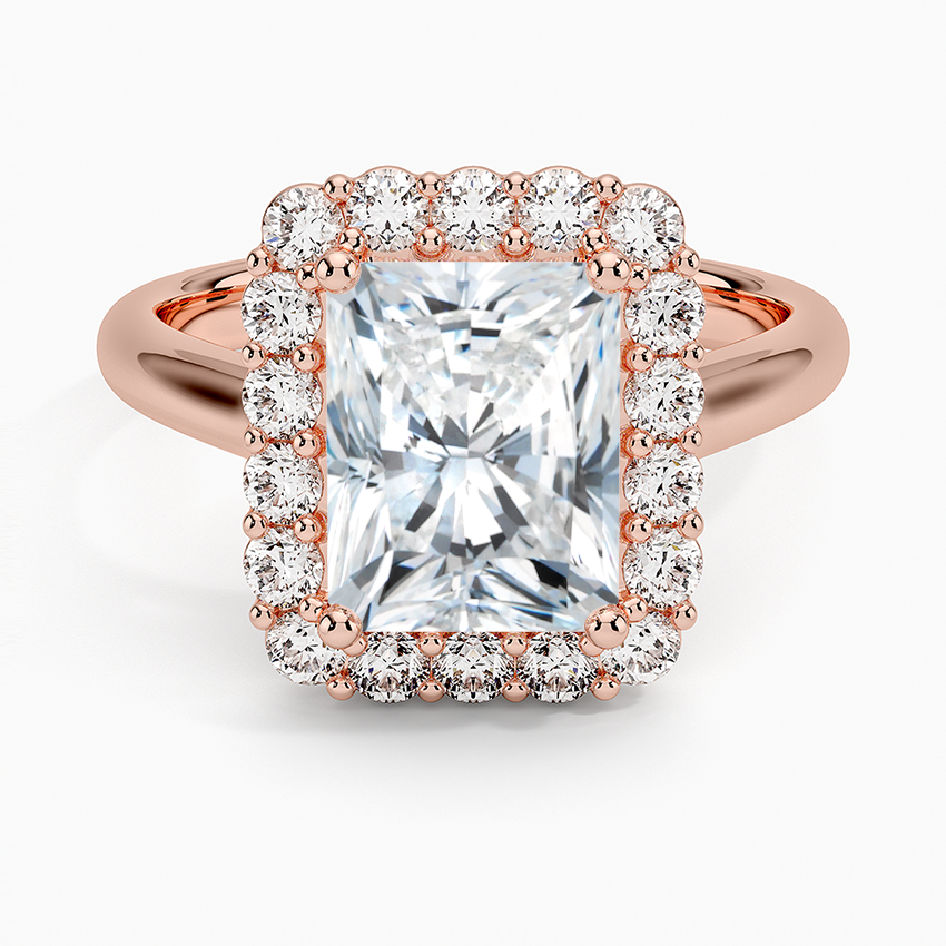 2.25 Karat Radiant Halo Tasarım Tektaş Laboratuvar Pırlanta Yüzük 18K -Illumina - Bold Diamonds