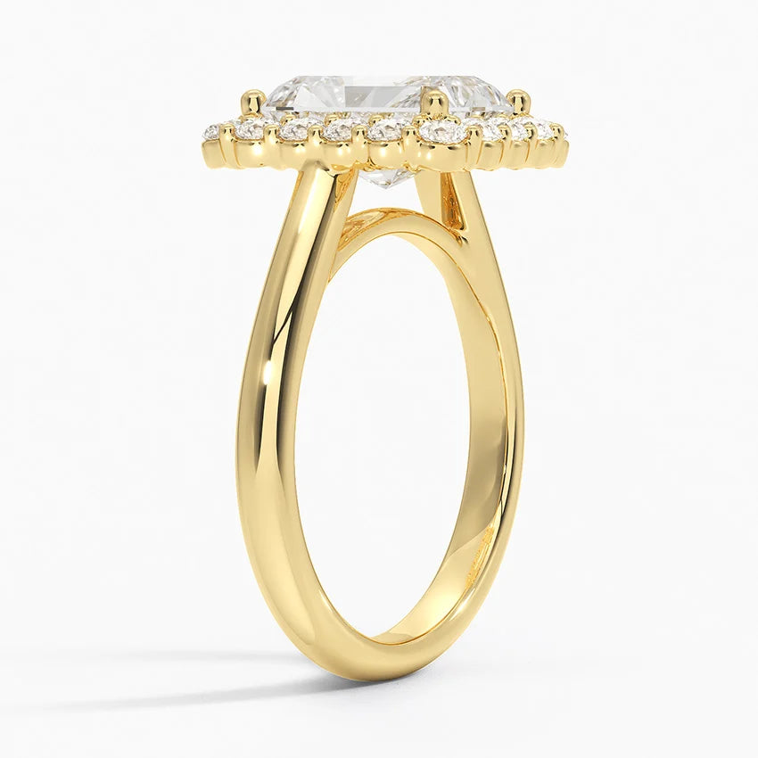 2.25 Karat Radiant Halo Tasarım Tektaş Laboratuvar Pırlanta Yüzük 18K -Illumina - Bold Diamonds
