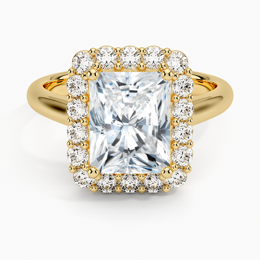 2.25 Karat Radiant Halo Tasarım Tektaş Laboratuvar Pırlanta Yüzük 18K -Illumina - Bold Diamonds