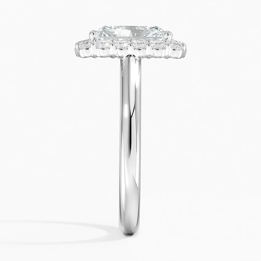 2.25 Karat Radiant Halo Tasarım Tektaş Laboratuvar Pırlanta Yüzük 18K -Illumina - Bold Diamonds