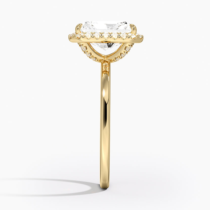 2.25 Karat Radiant Halo Tasarım Tektaş Laboratuvar Pırlanta Yüzük 18K -Ophelia - Bold Diamonds