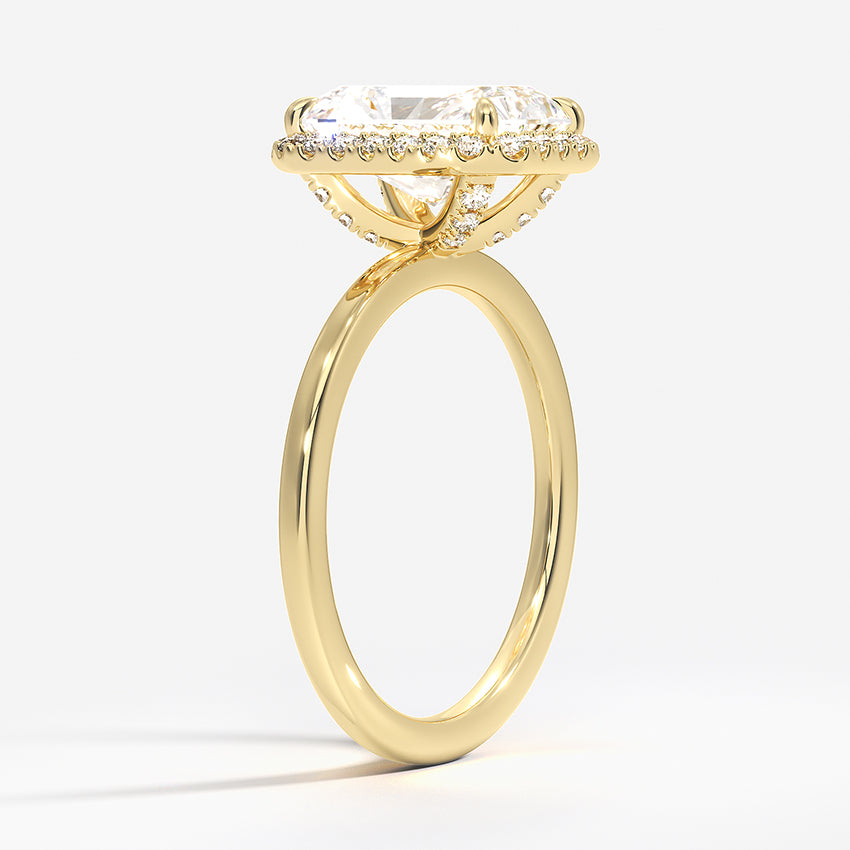 2.25 Karat Radiant Halo Tasarım Tektaş Laboratuvar Pırlanta Yüzük 18K -Ophelia - Bold Diamonds