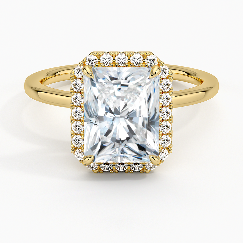 2.25 Karat Radiant Halo Tasarım Tektaş Laboratuvar Pırlanta Yüzük 18K -Ophelia - Bold Diamonds