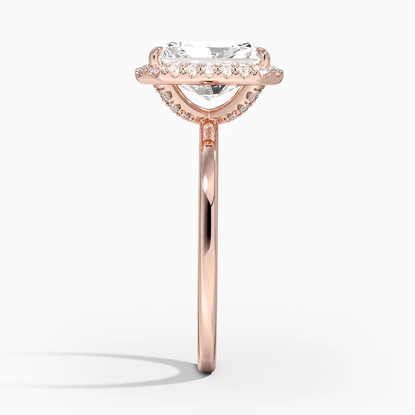 2.25 Karat Radiant Halo Tasarım Tektaş Laboratuvar Pırlanta Yüzük 18K -Ophelia - Bold Diamonds