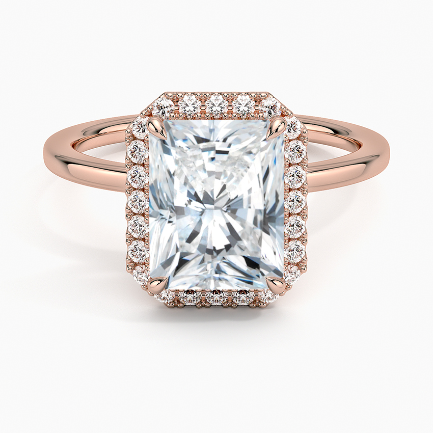 2.25 Karat Radiant Halo Tasarım Tektaş Laboratuvar Pırlanta Yüzük 18K -Ophelia - Bold Diamonds
