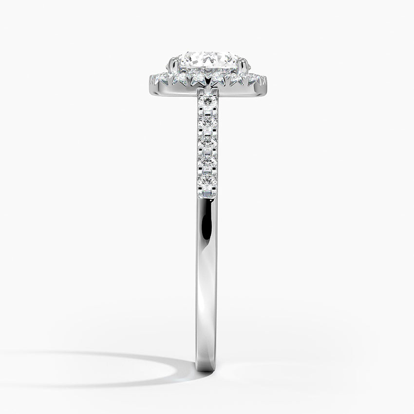 2,25 Karat Yuvarlak Halo Tasarım Tektaş Laboratuvar Pırlanta Yüzük 18K - Lunara - Bold Diamonds