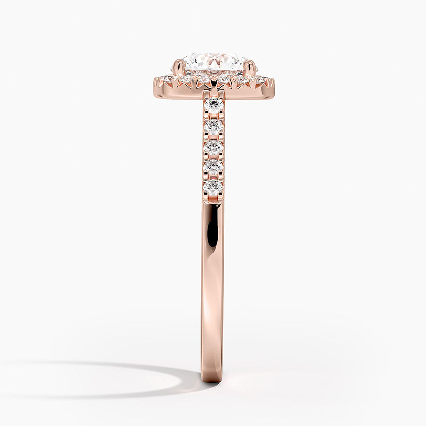 2,25 Karat Yuvarlak Halo Tasarım Tektaş Laboratuvar Pırlanta Yüzük 18K - Lunara - Bold Diamonds