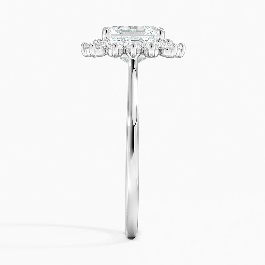 2,30 Karat Asscher Halo Tasarım Tektaş Laboratuvar Pırlanta Yüzük 18K -Vespera - Bold Diamonds