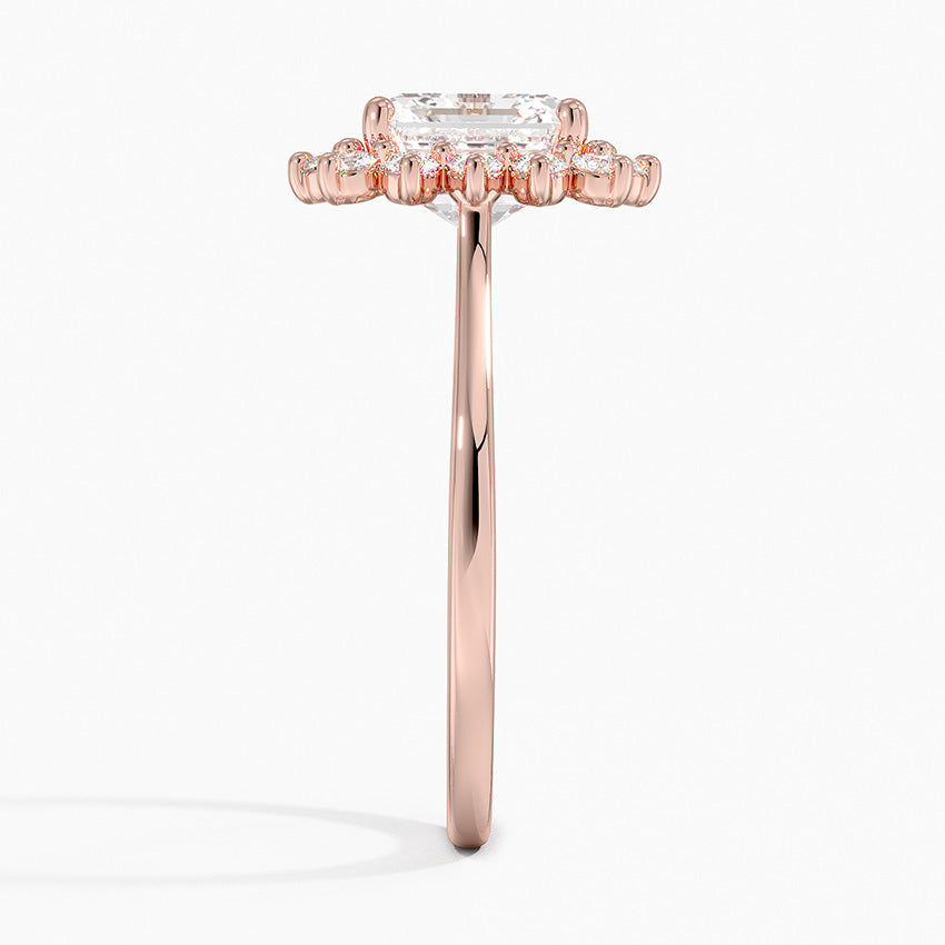 2,30 Karat Asscher Halo Tasarım Tektaş Laboratuvar Pırlanta Yüzük 18K -Vespera - Bold Diamonds
