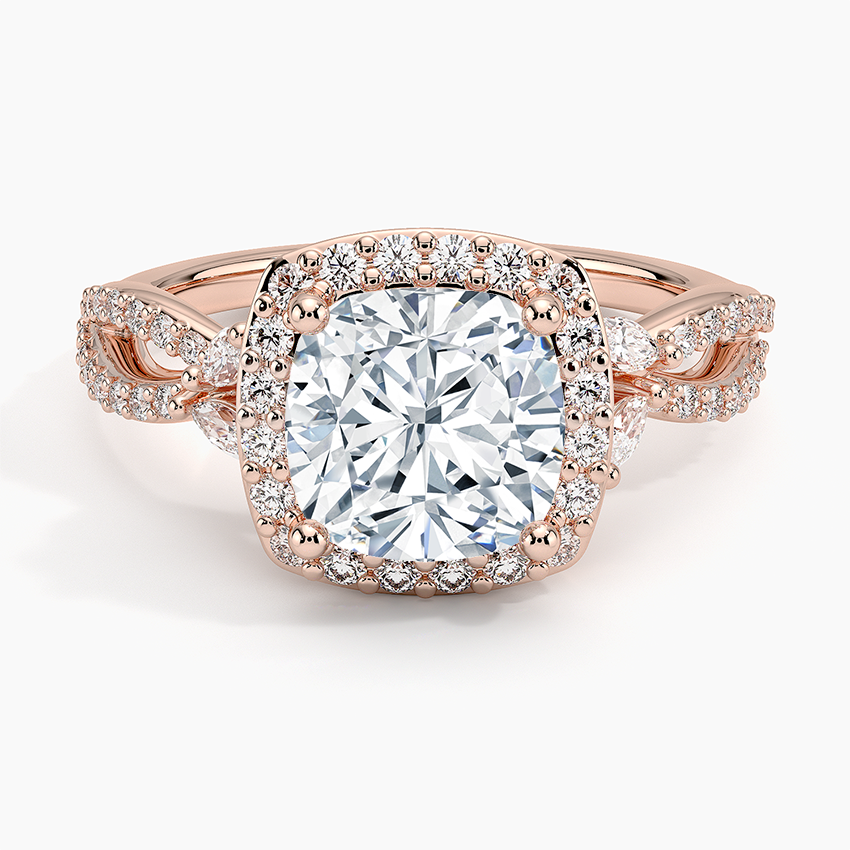 2.30 Karat Cushion Halo Tasarım Tektaş Laboratuvar Pırlanta Yüzük 18K -Coronae - Bold Diamonds