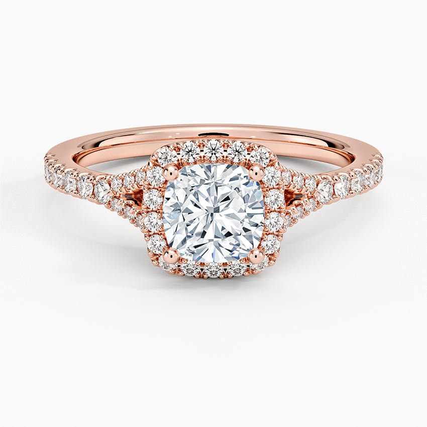 2,30 Karat Cushion Halo Tasarım Tektaş Laboratuvar Pırlanta Yüzük 18K -Novara - Bold Diamonds