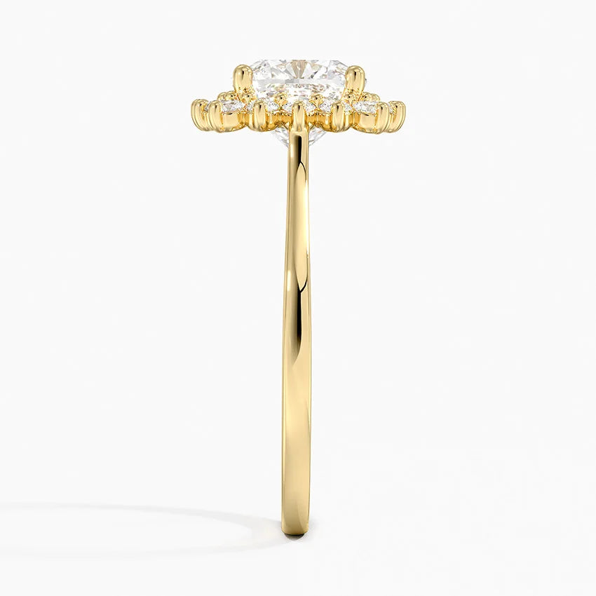 2,30 Karat Cushion Halo Tasarım Tektaş Laboratuvar Pırlanta Yüzük 18K -Vespera - Bold Diamonds