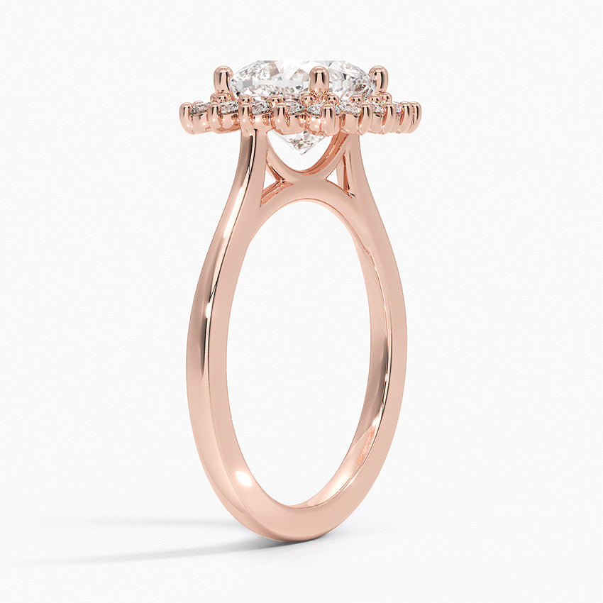2,30 Karat Cushion Halo Tasarım Tektaş Laboratuvar Pırlanta Yüzük 18K -Vespera - Bold Diamonds