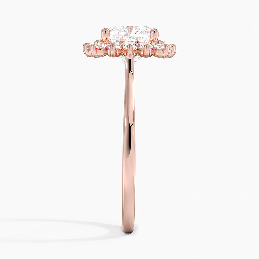 2,30 Karat Cushion Halo Tasarım Tektaş Laboratuvar Pırlanta Yüzük 18K -Vespera - Bold Diamonds